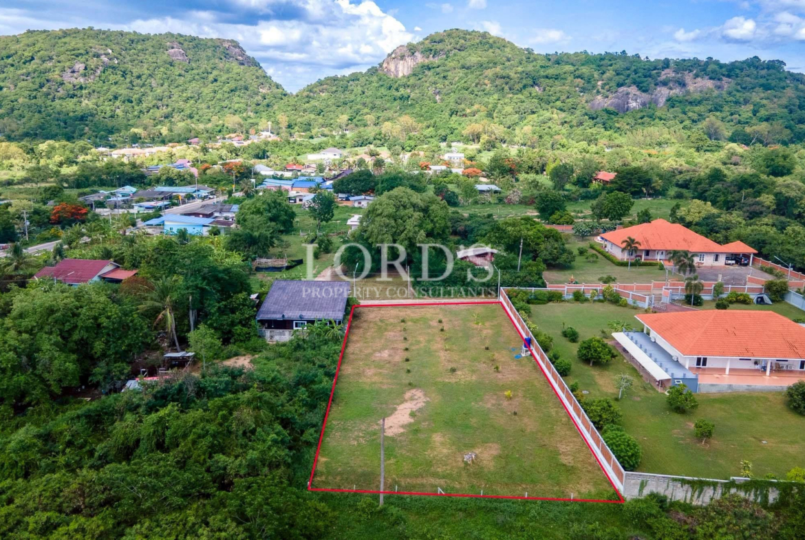 Elevated aerial view of tropical land plot