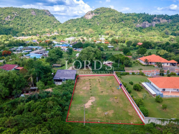 Elevated aerial view of tropical land plot