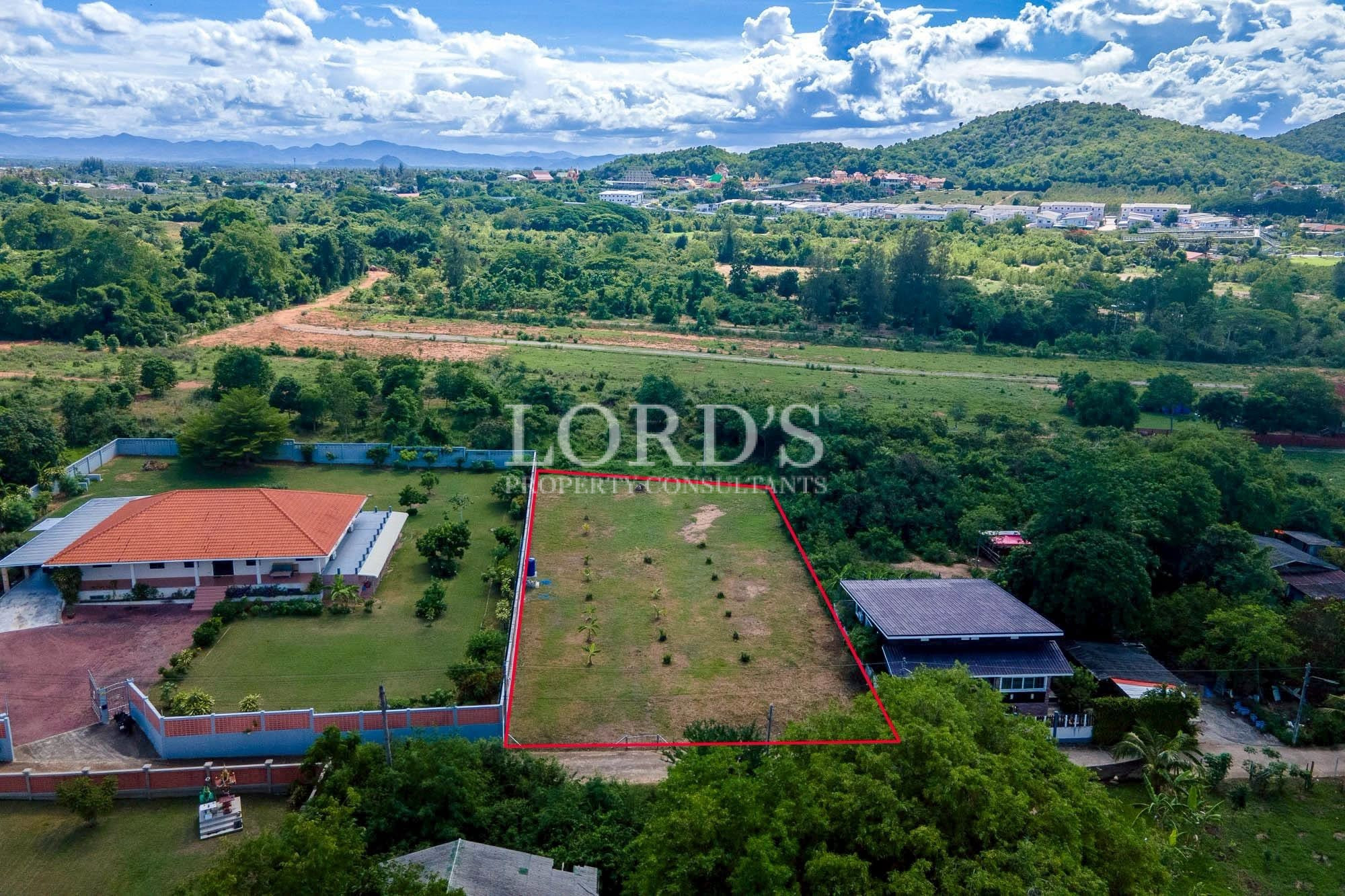 Elevated view of tropical countryside