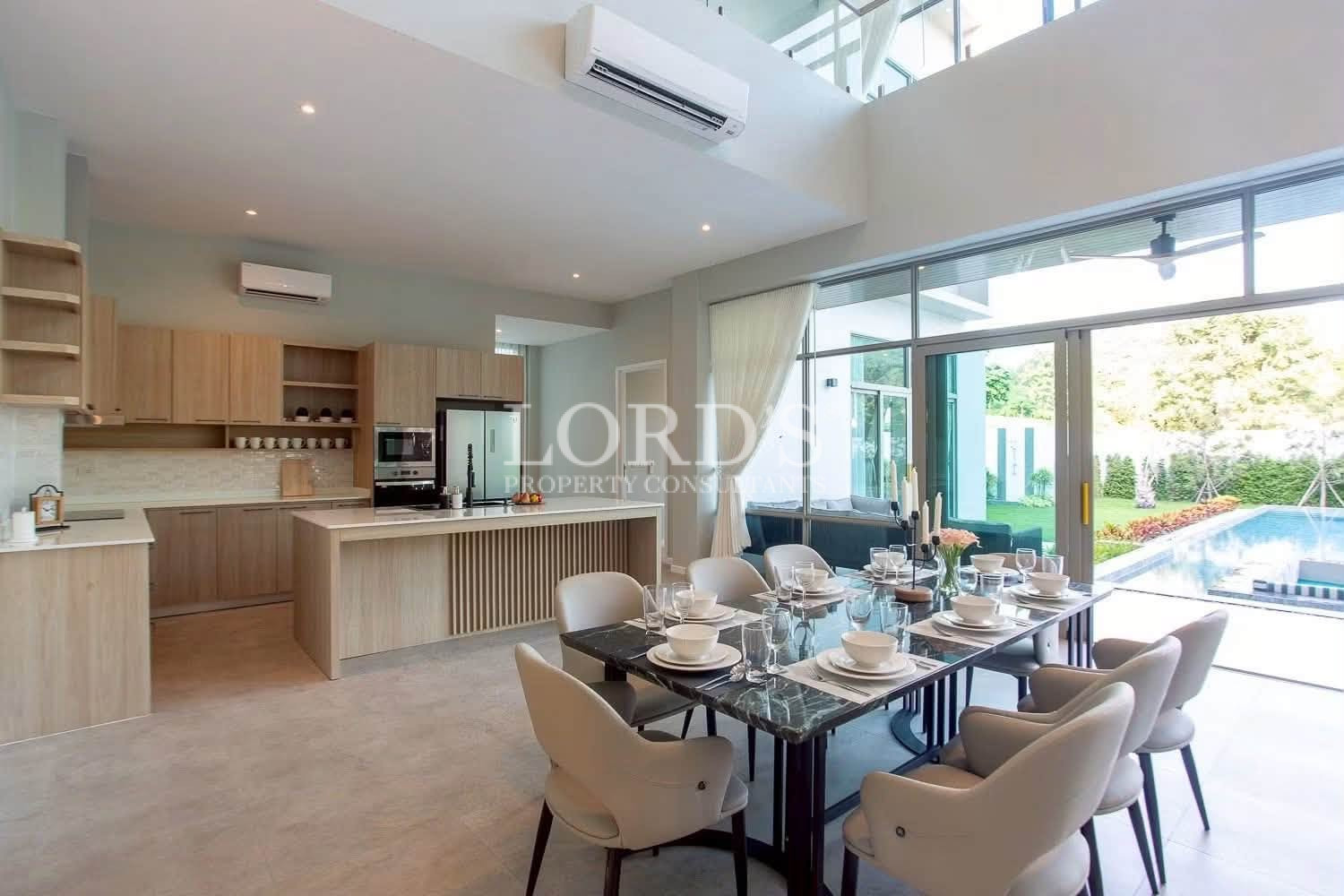 Open-plan kitchen and living area