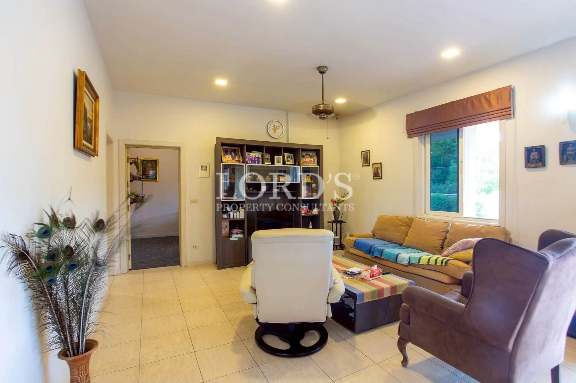 Spacious living room with open layout