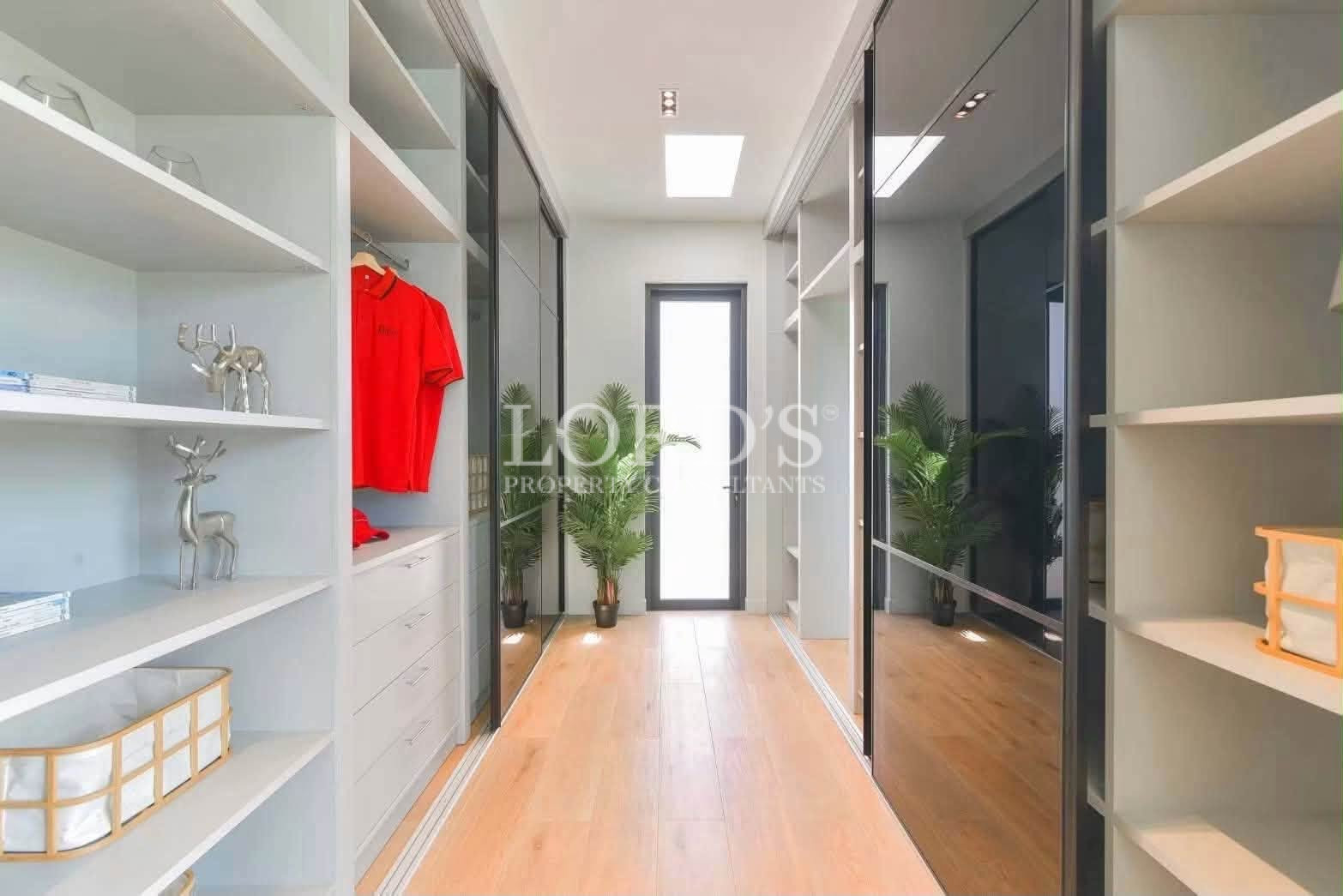 Bright hallway with glass doors