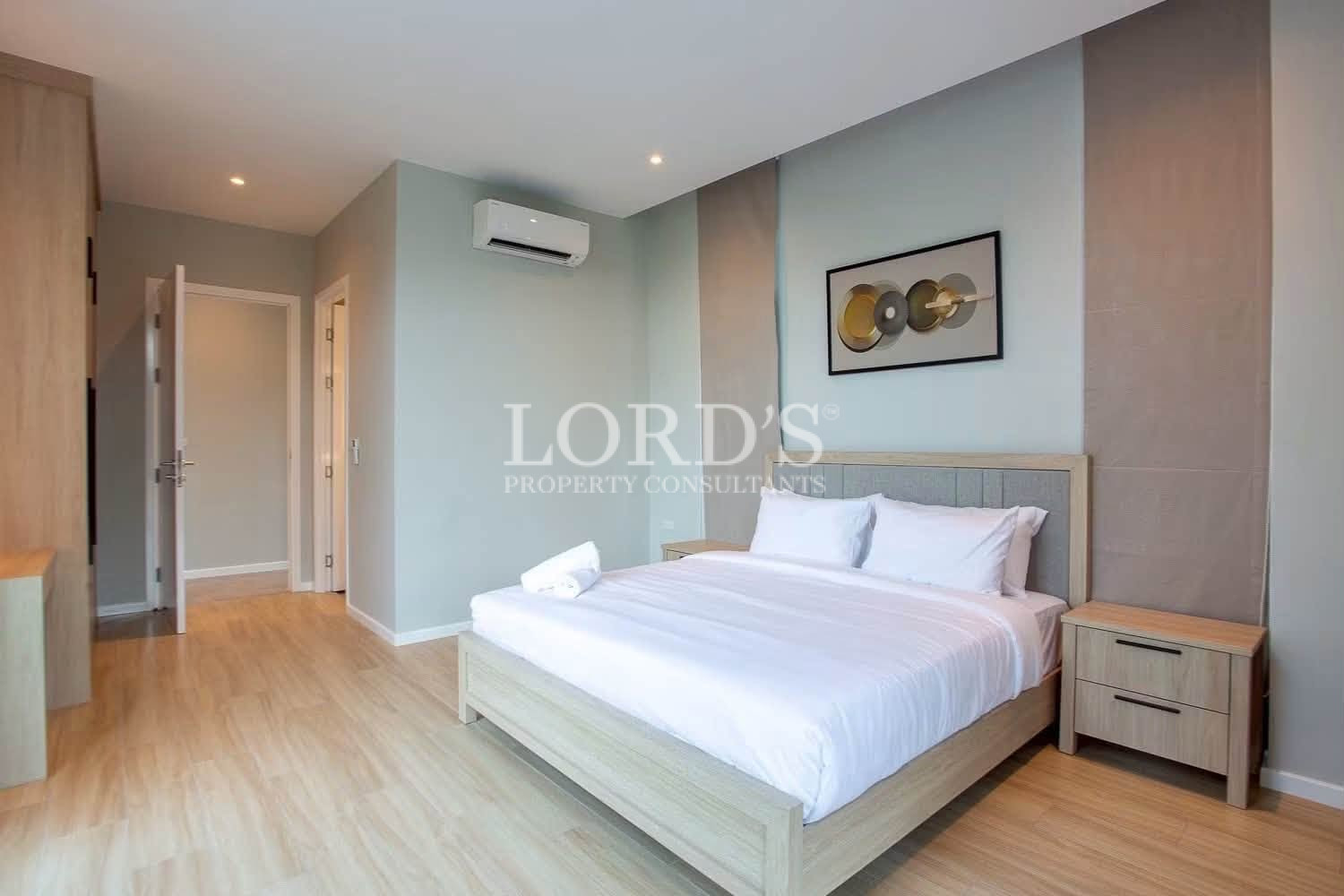 Bright bedroom with minimalist decor