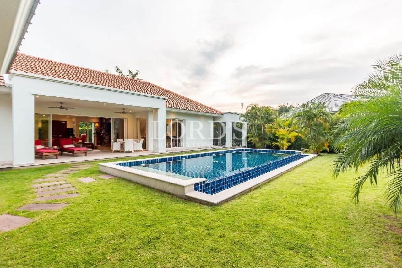 Modern villa with private pool and lawn