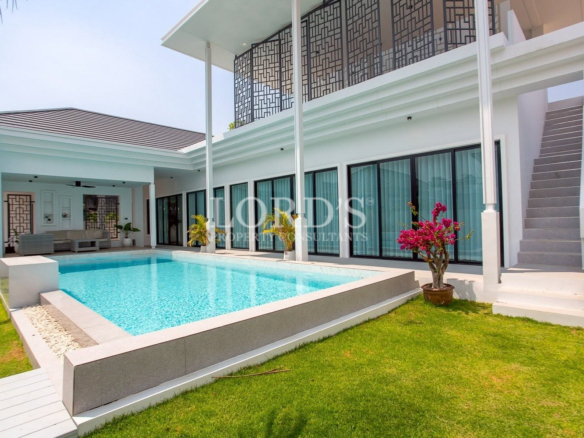 Villa courtyard with swimming pool