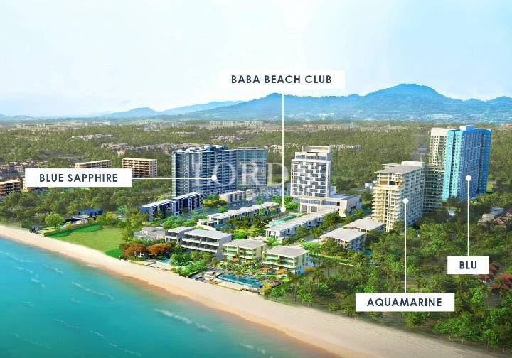 Panoramic view of residential development and mountains