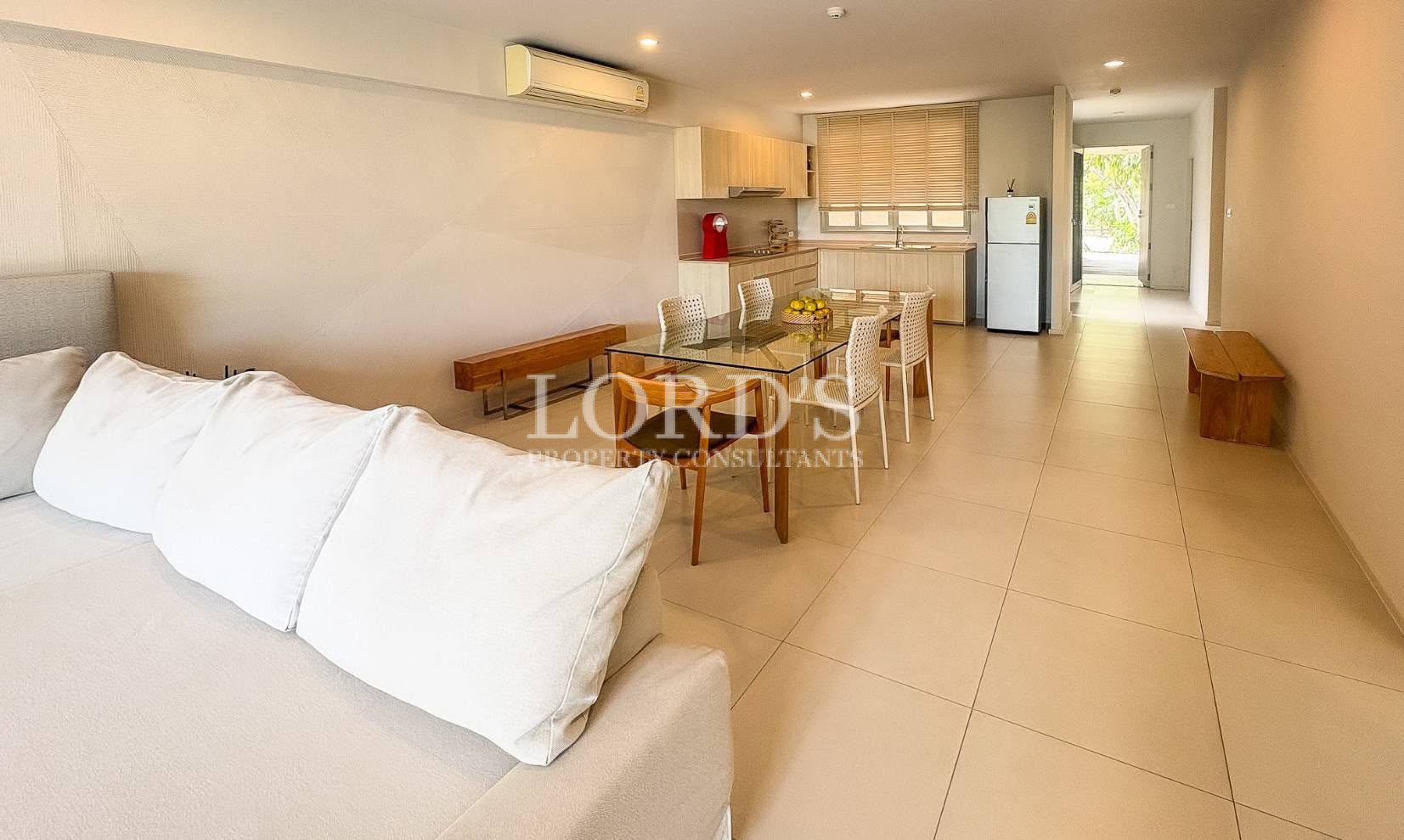 Open-plan kitchen and dining area