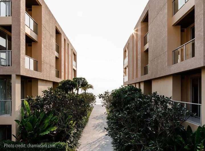 Modern apartment building exterior