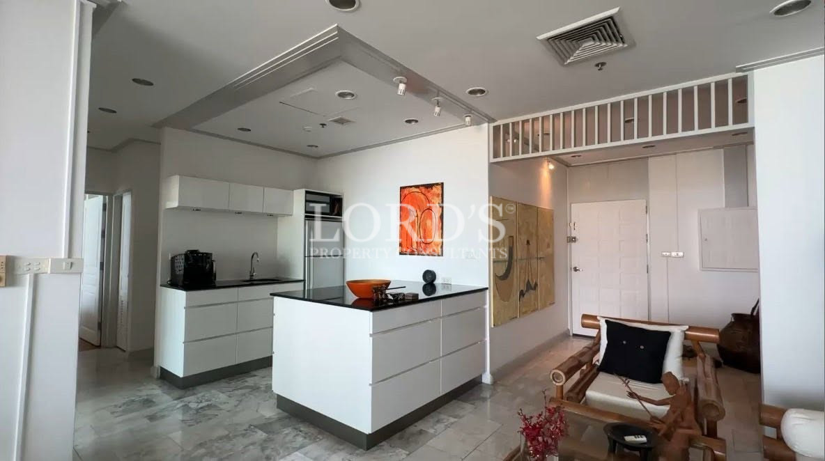 Contemporary kitchen with modern lighting
