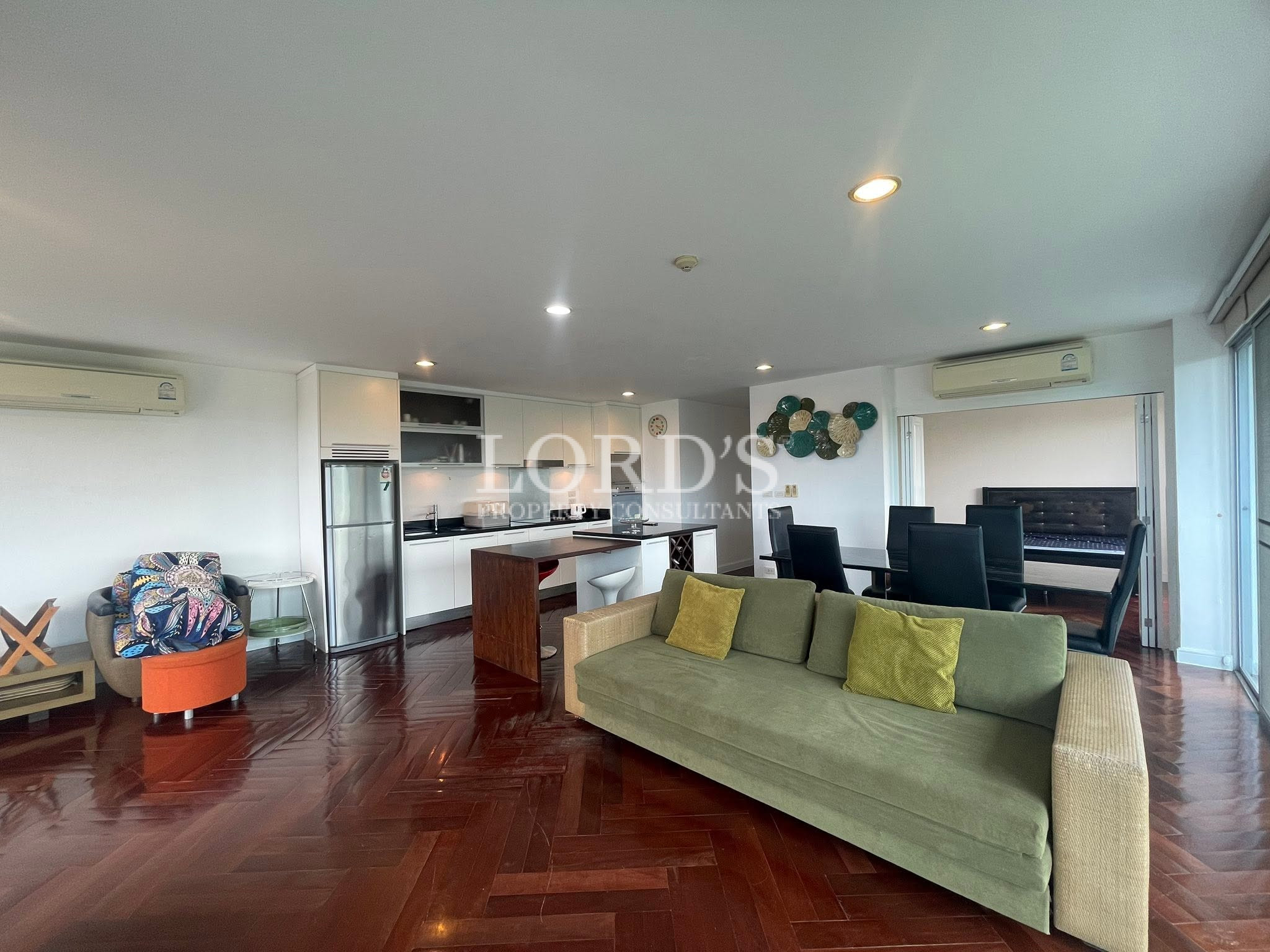 Open-plan living and kitchen space