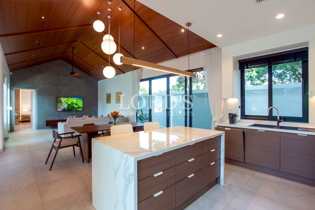 Open-plan living and dining area