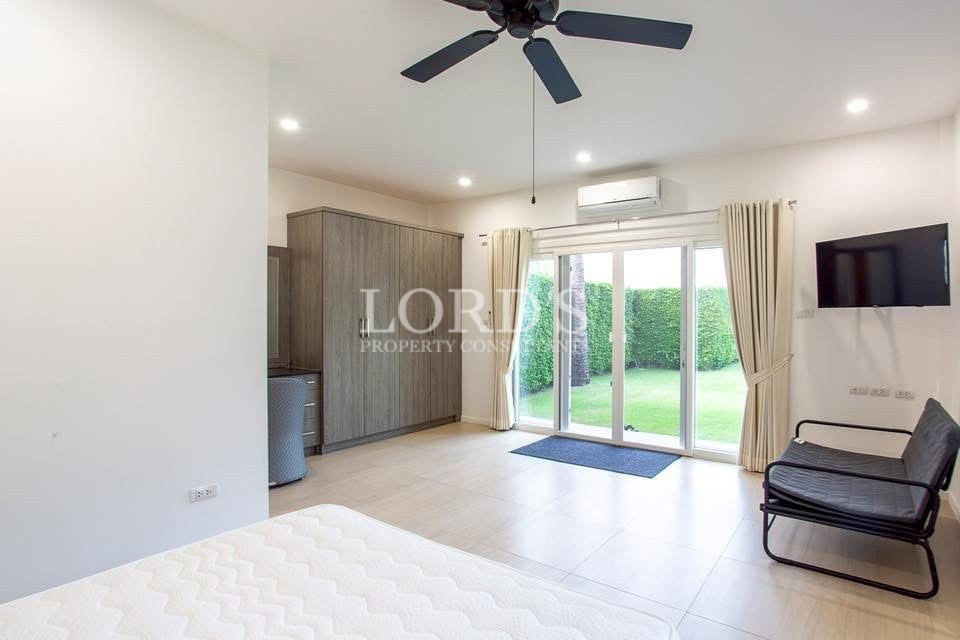 Bedroom with sliding glass doors
