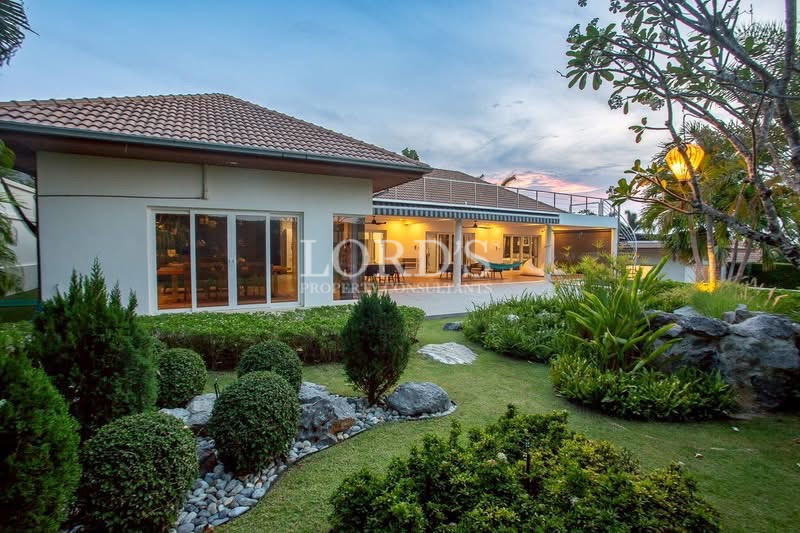 Luxury villa with landscaped front garden